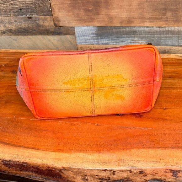 🦋🦋Anuschka Handpainted Leather Medium Hobo Shoulder Bag Butterfly - Picture 5 of 14